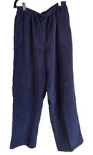Alfred Dunner Women s Size 10 Blue Stretch Corduroy Pull On Pants Elastic Career