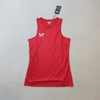 Castore Tanktop Damen Medium rot Freizeit Sportbekleidung Trägershirt Activewear neu mit Etikett