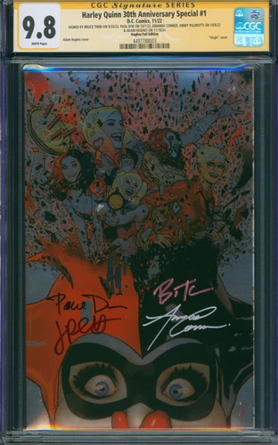 Harley Quinn 30th Anniversary Special #1 2022 Hughes Variant SignedX5 SS CGC 9.8