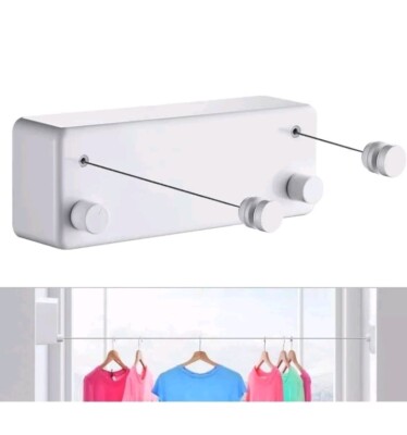 JOOM einziehbare Wäscheleine | Indoor Outdoor Wäscheleine 4,2 m (13,8) Fuß 