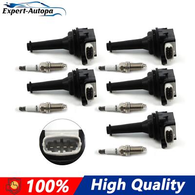5x Ignition Coil UF517+Iridium Spark Plug Kits For Volvo C30 S40 V50 L5 2.4L S60