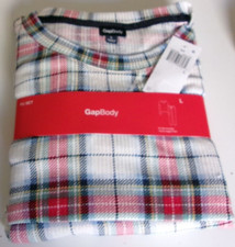 Gap Body two piece women's two piece Pajama Set Size Medium Ivory Plaid