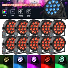 UKING 14LED Par Can Light DMX RGBW 4 IN 1 DJ Disco Stage Bar Lights W/Remote