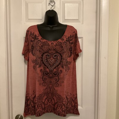Agenda Women s Embellished Tunic Size PXL