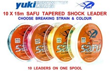 YUKI 10X15m SAFU TAPERED SHOCK LEADERS FOR REEL BEACHCASTER ROD SEA FISHING LINE