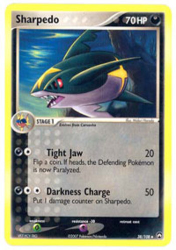 Pokemon - Sharpedo - 38/108 - Uncommon - EX Power Keepers - NM