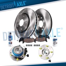 Awd Front Wheel Bearing Hub Brake Rotor Pad For Chevy Venture Aztek Montana