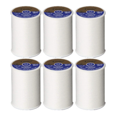 Coats & Clark Dual Duty All-Purpose Sewing Thread 400 yards each (6 Pack, 230A1)
