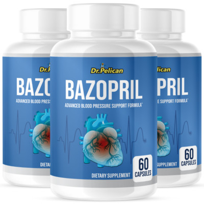 Bazopril- Blood Support- 3 Bottles- 180 Capsules