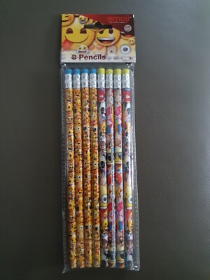 Emoji Pencil Party Favors 8 Pencils