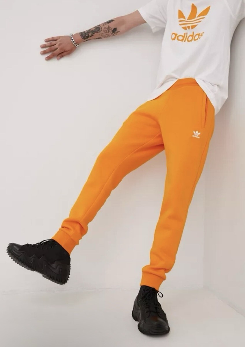 Adidas Originals Essentials HG3902 Sweatpants Men's Orange Cotton Pockets  (E3)