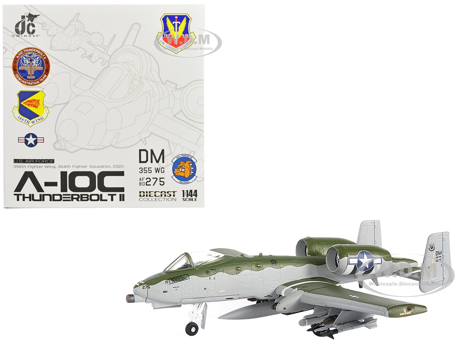 САМОЛЕТ FAIRCHILD A-10A THUNDERBOLT II BULLDOGS 1/144 JC WINGS JCW-144-A10-003