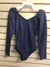 Capezio 9987 Women's Small 4-6 Navy Blue Long Sleeve Leotard