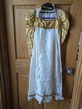 girl's princess Halloween costume dress USED size 8-10 white w gold cosplay