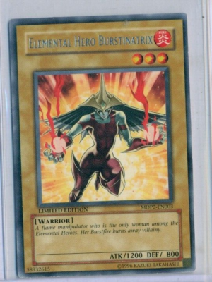 TRADING CARD - YU-GI-OH-ELEMENTAL HERO BURSTINATRIX-WARRIOR-ATK