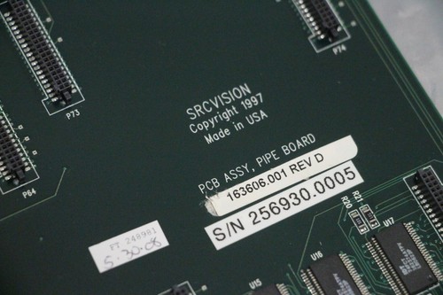 SRC Vision PCB Assy Main Pipe Board Assembly 163606.001 Rev D 56-163605-001 - Picture 2 of 11