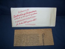 Vintage Replica Declaration of Independence Souvenir 15.5 x 13.5 Inches