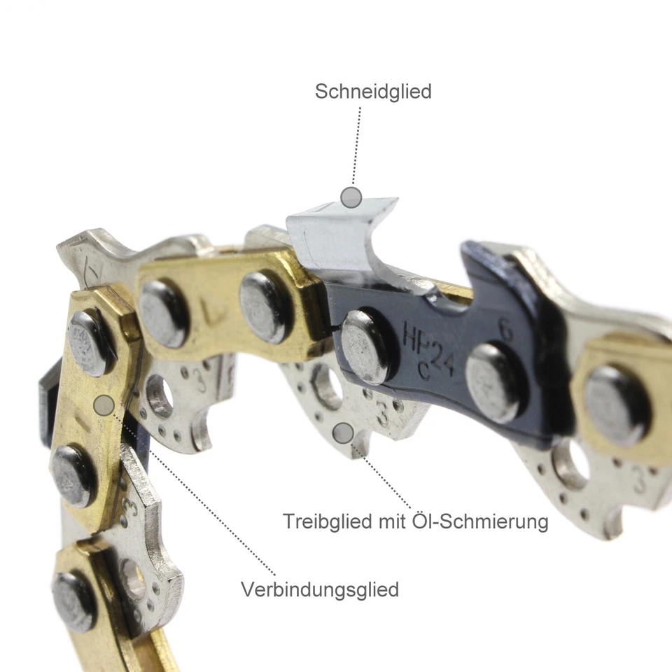 4x Sägekette passend für Dolmar PS45 40 cm 3/8 LP 56 TG 1,3 mm Halbmeißel Kette - Bild 2 von 4