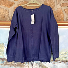 New New Directions Women Navy Blue Sweatshirt Sz M NWT