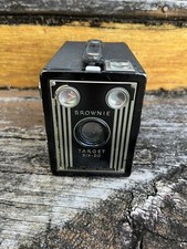 Kodak Brownie Target Six 20 Original Art Deco Box Camera Black Vtg 40s 50s