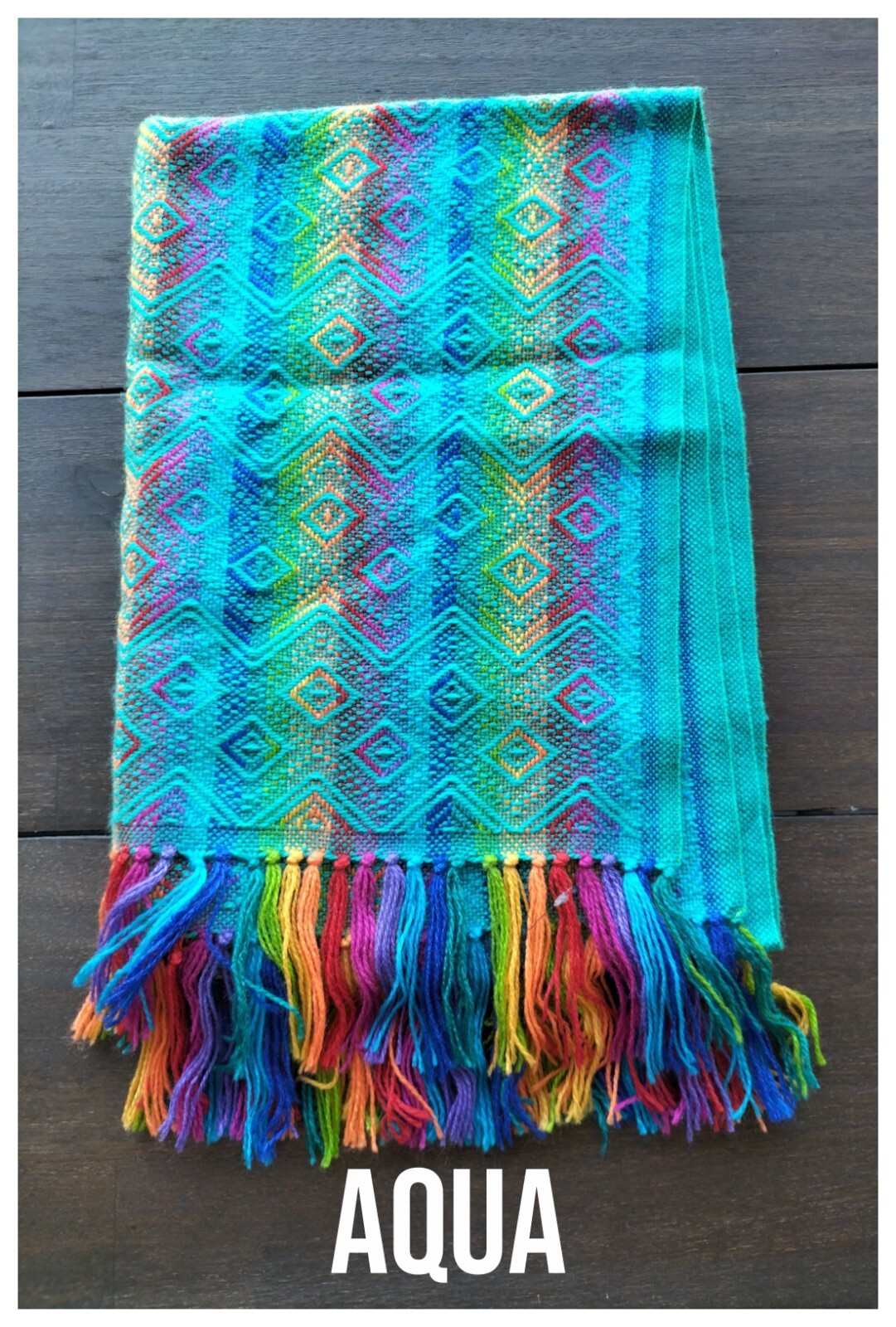 Alpaca Wool Scarf / Shawl /Throw / Table Runner / Bed End Decor Made in