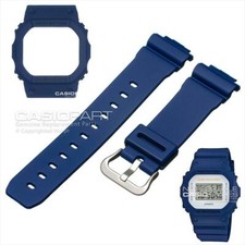 CASIO Original G-Shock Watch Band DW-5600M-2 Blue Strap  Bezel DW-5600M DW-5600