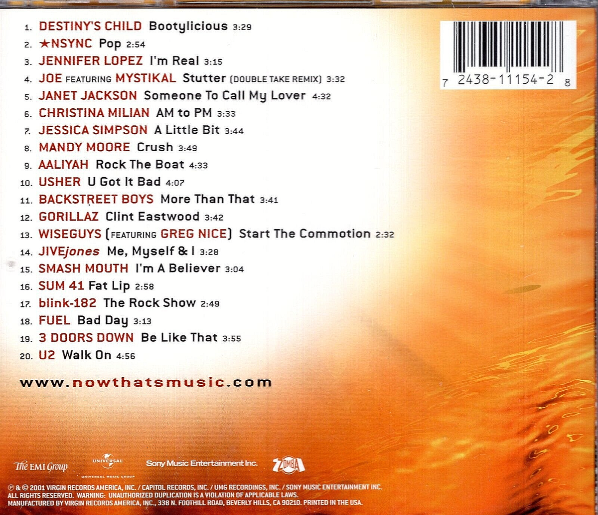 NOW 8 .. 20 CHART TOPPING ORIGINAL HITS .. U2, USHER & VARIOUS (CD