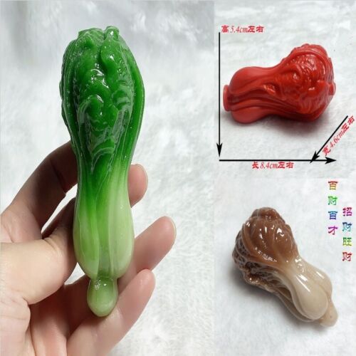 Chinese carving Chinese cabbage Statue Feng shui Home Decor Traditional Resin - Picture 1 of 12