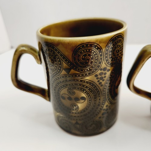 Vintage Arklow McDonagh Swirl olivgrün Kaffeetassen 4" Irland Geschenkartikel - Bild 8 von 15