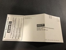 Nintendo interact Registration Card Insert