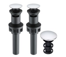 2Pack Push and Seal Pop-up Drain Stopper with Overflow Assembly Sink Drain Cover