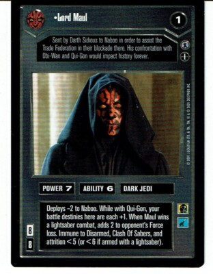 STAR WARS CCG REFLECTIONS III DARK SIDE PREMIUM LORD MAUL ex