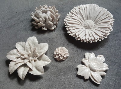 Moule Silicone Fleur Exotique 9,3 Cm - Pour Fimo, Plâtre, Porcelaine, Cire - WEPAM