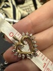 Estate Natural Diamond Heart Pendant 10k Yellow Gold 1.1g — photo 2