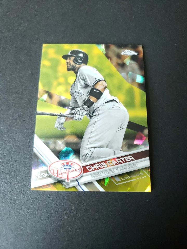2017 Topps Chrome Sapphire Edition Gold Refractor /5 Chris Carter #438 - Image 2 of 4