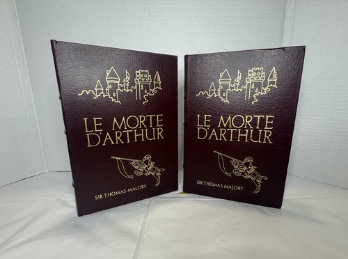 EASTON PRESS/SET - Le Morte D'Arthur (2 Vols) Sir Thomas Malory LEATHER VGOOD - Picture 2 of 7
