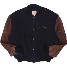 Vintage Mens Hard Rock Cafe Varsity Jacket Leather Sleeves