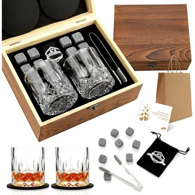Whiskey Whiskey Set Gift Whiskey Gifts for Men Whisky Glass Set 2 Whisky 8 Wh...
