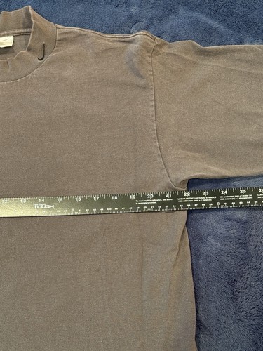 Vintage 1990s Nike Faded Brown Long Sleeve Mock Neck Shirt Size Large - Picture 4 of 19