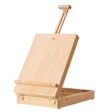 Uimoso Portable Beech Wood Tabletop Easel with Storage for Painting andSketching