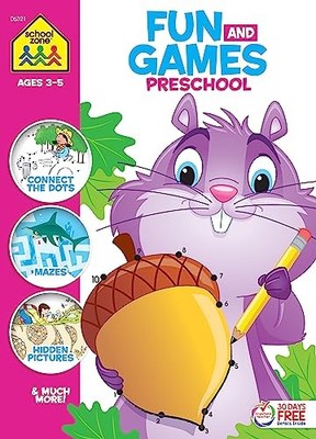 Big Preschool Activity Workbook Ages 4 & Up - Perfect Paperback - VERY GOOD