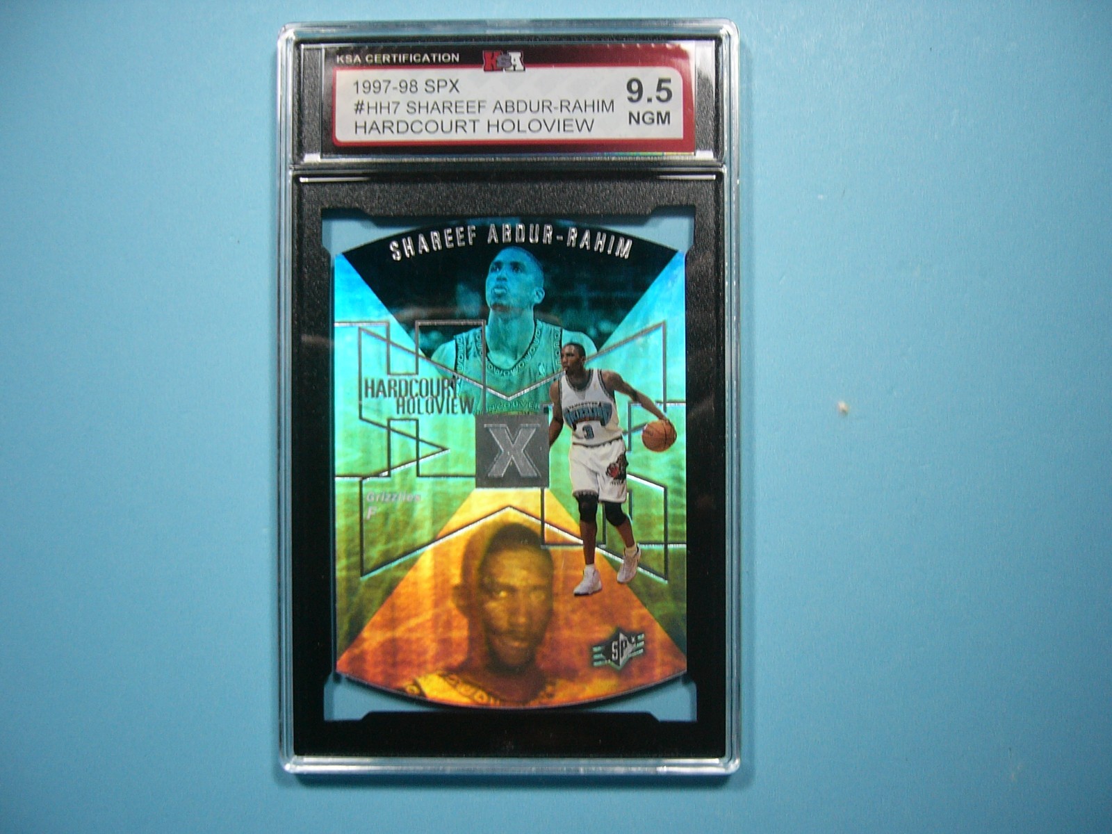 1997/98 UPPER DECK HARDCOURT HOLOVIEW BASKETBALL HH7 SHAREEF ABDUR-RAHIM KSA 9.5