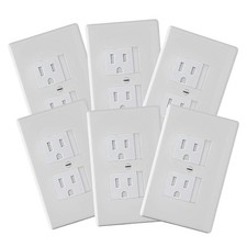 Child-Safe Outlet Covers 6-Pack - Fits Standard Center Screw Outlets, 3" x 4.75"