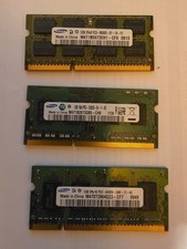 Laptop RAM Job Lot 3x Samsung SODIMM 2GB 1GB DDR3 + 1GB DDR2 PC3-8500 PC2-6400