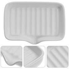  Ceramic Soap Dish Tray for Bathroom Decorative Holder Rack Shower