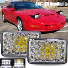 2pcs 4x6 Led Headlights Hilo Beam For Pontiac Firebird 1991-1997 Trans Sport 2pcs 4x6 Led Headlights Hilo Beam For Pontiac Firebird 1991-1997 Trans Sport