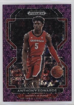 2022-23 Panini Prizm Draft Picks Purple Circles 16/50 Anthony Edwards #3 1y9