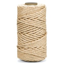 Twine String 5mm 164Feet,All-Purpose Natural Jute Twine Rope - Heavy Duty for DI