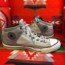 Converse All Star High Street Hi Mens 13 Wolf Gray Mason Gray Black Pre-Loved