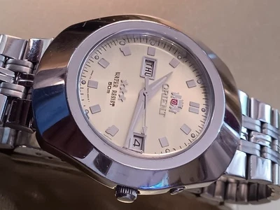 Orient Herren-Armbanduhr Automatik 2 Fenster Tag Datum Top - Bild 1 von 4